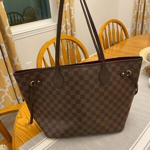 Louis Vuitton Neverfull Tote Bag Brown